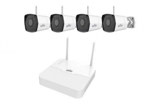 Uniview 4 csatorn&aacute;s NVR + 4 db Wi-Fi IP kamera (KIT/NVR301-04LS3-W/4*IPC2122LB-AF40WK-G)