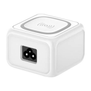 Budi vezeték nélküli töltő 2x USB + USB-C 10W fehér (317TE)