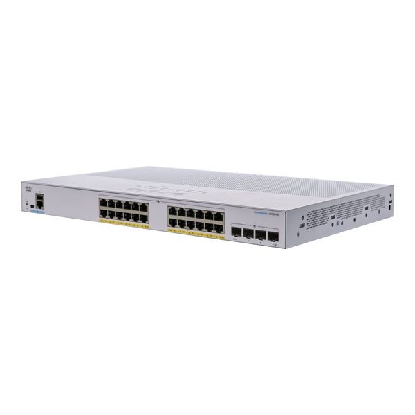 Cisco 24 portos menedzselhető PoE+ switch (CBS250-24P-4X-EU)