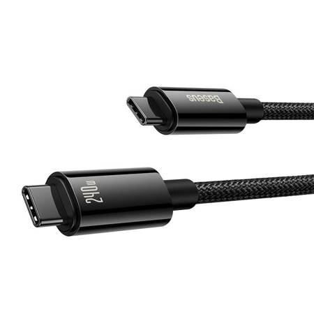 Baseus Tungsten Gold USB -USB-C kábel 240W 3m fekete (CAWJ040201)