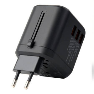 Choetech PD5008 utazó hálózati töltő 3xUSB-A 1xUSB-30W fekete