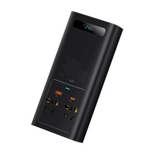 Baseus autós inverter 300W 24V CN / EU fekete (C00337600111-00)