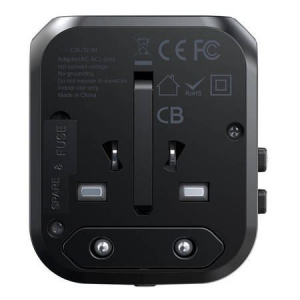 Choetech PD5008 utazó hálózati töltő 3xUSB-A 1xUSB-30W fekete