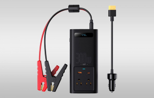 Baseus autós inverter 300W 24V CN / EU fekete (C00337600111-00)