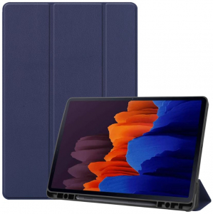 Samung Tab S7Plus T970/T975 12.4" tok toll tartóval kék (TABCASE-SAMS7PPEN-BL)
