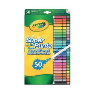Crayola: Vékonyan és vastagon fogó lemosható filctoll készlet 50 db (7555)