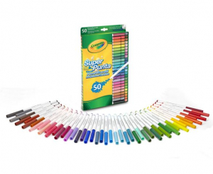 Crayola: Vékonyan és vastagon fogó lemosható filctoll készlet 50 db (7555)