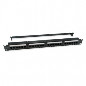 Equip Patch panel 24 port, Cat6, árnyékolatlan, fekete (135426)