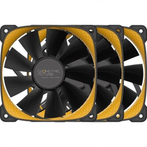 Geometric Future Squama 2505Y Triple Package hűtő ventilátor 120mm fekete-sárga 3db (1F2505Y312000)