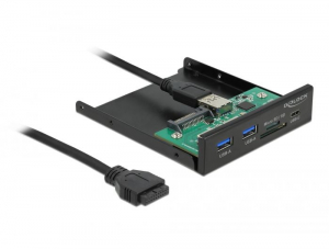 Delock 3.5” 3.2 Gen 1 USB elülső panel, kártyaolvasó (64058)