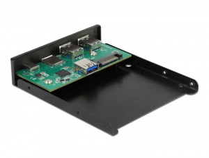 Delock 3.5” 3.2 Gen 1 USB elülső panel, kártyaolvasó (64058)