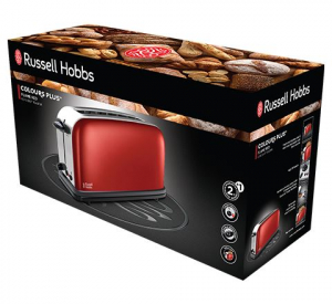 Russell Hobbs 21391-56 Colours Plus+ Piros hosszúszeletes kenyérpirító, 1 rés