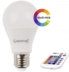LightMe LED fényforrás E27 Izzólámpa forma 6 W = 48 W RGBW Melegfehér (LM85193)