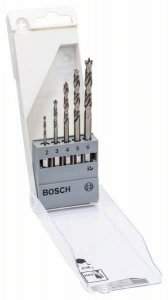Bosch 2608595525 5 részes fafurószár készlet hatlapú befogószárral, 2-6 mm
