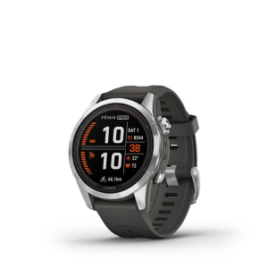 Garmin fenix 7S Pro – Solar Edition okosóra grafitszínű szíjjal (010-02776-01)