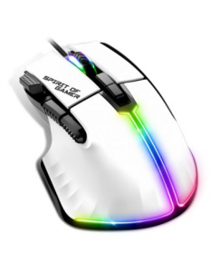 Spirit Of Gamer PRO-M5 ARTIC Gaming egér fehér (S-PM5RGBWT)