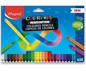 Maped: Color Peps Infinity h&aacute;romsz&ouml;g alak&uacute; sz&iacute;nes ceruza k&eacute;szlet 24 db-os (IMA861601)