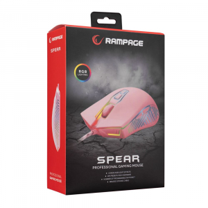 Rampage SMX-G68 SPEAR Gaming egér rózsaszín (35503)