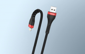 Foneng X82 USB-A - Lightning töltőkábel 1m fekete