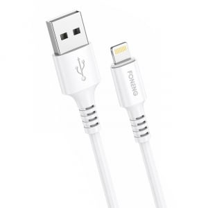 Foneng X85 USB-A - Lightning 3A töltőkábel 1m fehér
