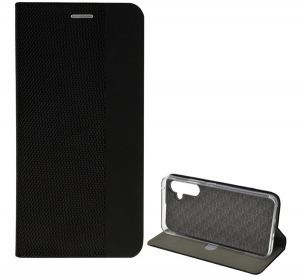 Gigapack Samsung Galaxy A23 5G textil mintás fliptok fekete (GP-133684)