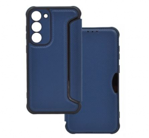 Gigapack Samsung Galaxy A14 4G karbon mintás fliptok sötétkék (GP-136150)