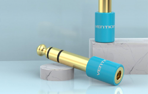 Vention sztereó audio adapter 3.5 mm Dugasz, 6.5 mm Aljzat, kék (VAB-S01-L)