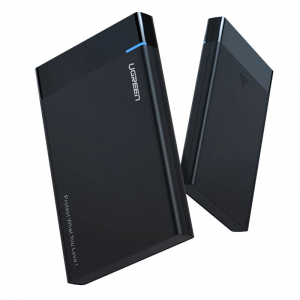 UGREEN US221 2.5 HDD / SSD külső ház SATA USB 3.0 + USB-C 50cm fekete (50743B)