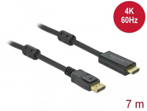 Delock Akt&iacute;v DisplayPort 1.2 - HDMI k&aacute;bel 4K 60 Hz 7 m (85959)