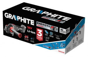 Graphite 58G026 akkus szénkefementes sarokcsiszoló Energy+ 18V, 125mm, akku nélkül