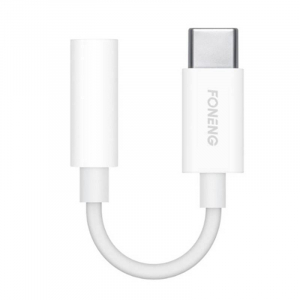 Foneng BM21 USB-C - mini jack 3.5mm audio adapter 0.10m fehér