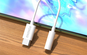 Foneng BM21 USB-C - mini jack 3.5mm audio adapter 0.10m fehér