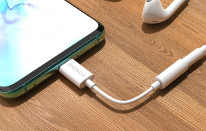 Foneng BM21 USB-C - mini jack 3.5mm audio adapter 0.10m fehér