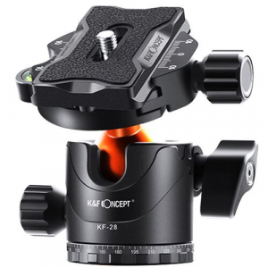 K&F Concept K234A7+BH-28L &aacute;llv&aacute;ny + monopod elforgathat&oacute; k&ouml;z&eacute;poszloppal fekete-narancs (KF-09-087V5/V6)
