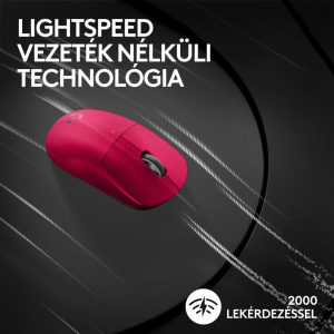 Logitech G PRO X SUPERLIGHT 2 vezeték nélküli gaming egér magenta (910-006797)