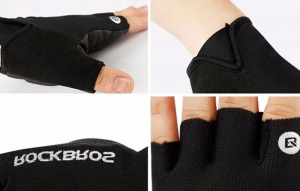 Rockbros kerékpár kesztyű M-es méretű fekete (S106BK-M)
