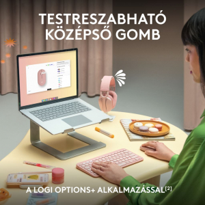 Logitech M350s Pebble 2 vezeték nélküli egér fehér (910-007013)