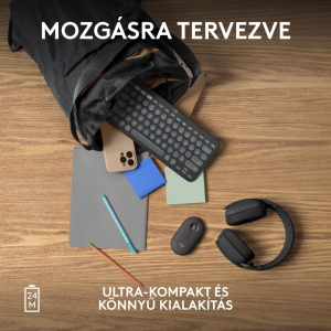 Logitech M350s Pebble 2 vezeték nélküli bluetooth egér graphite (910-007015)