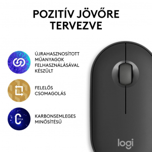 Logitech M350s Pebble 2 vezeték nélküli bluetooth egér graphite (910-007015)