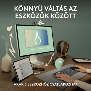 Logitech K380s Pebble 2 US INTL Bluetooth-billentyűzet fehér (920-011852)