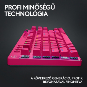 Logitech G PRO X TKL LIGHTSPEED Tactile mechanikus Gaming US INTL billentyűzet magenta (920-012159)