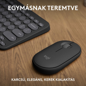 Logitech Pebble 2 Combo vezeték nélküli billentyűzet és egér kombó, bluetooth US INTL grafit (920-012239)