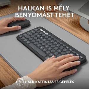 Logitech Pebble 2 Combo vezeték nélküli billentyűzet és egér kombó, bluetooth US INTL grafit (920-012239)