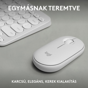 Logitech Pebble 2 Combo vezeték nélküli billentyűzet és egér kombó,  bluetooth US INTL fehér (920-012240)