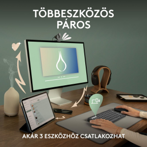 Logitech Pebble 2 Combo vezeték nélküli billentyűzet és egér kombó,  bluetooth US INTL fehér (920-012240)