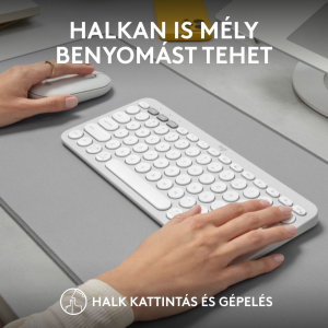 Logitech Pebble 2 Combo vezeték nélküli billentyűzet és egér kombó,  bluetooth US INTL fehér (920-012240)