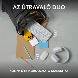 Logitech Pebble 2 Combo vezeték nélküli billentyűzet és egér kombó,  bluetooth US INTL fehér (920-012240)