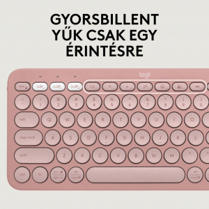 Logitech Pebble 2 Combo vezeték nélküli billentyűzet és egér kombó, bluetooth US INTL rose (920-012241)