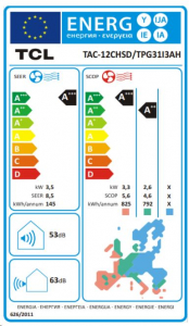 TCL Tpro inverteres split klíma (TAC-12CHSD/TPG31I3AH)