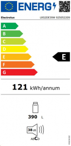 Electrolux LRS2DE39W fagyasztó nélküli hűtőszekrény fehér